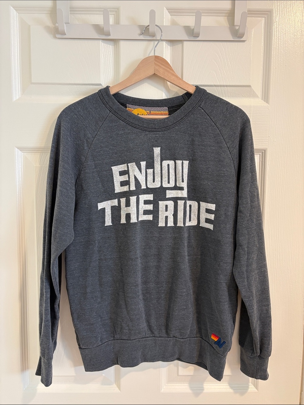 Aviator Nation Charcoal 'Enjoy The Ride' Crewneck Sweatshirt